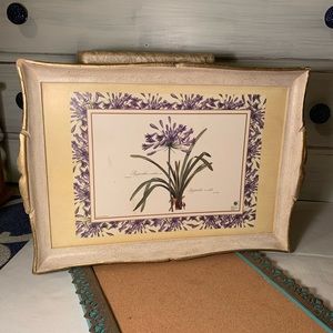 Vintage Pimpernel Italian Wooden Floral Tray